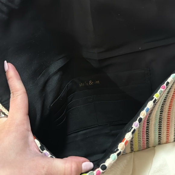 Stella & Dot Multi-Color Fringe Clutch - Picture 12 of 12